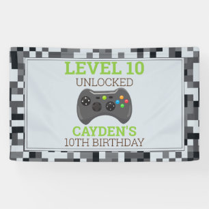 Bannière de fête d'anniversaire de jeu vidéo Game