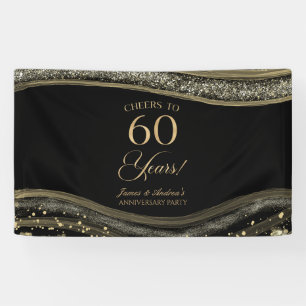 Bannière de fête d'anniversaire de mariage en agat