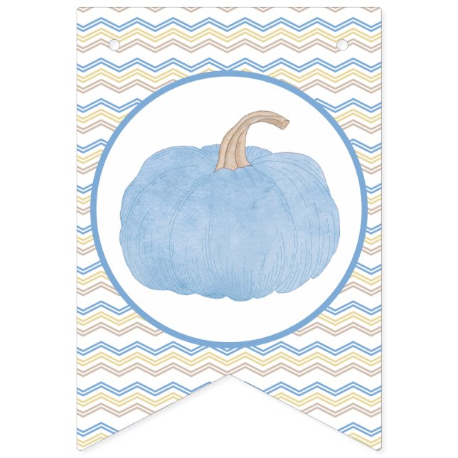 Bannière de fête d'anniversaire du Citrouille bleu (Premier drapeau)