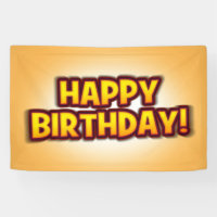 Bannière de fête d'anniversaire joyeuse réutilisab