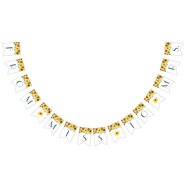Bannière de Fête de Fiançailles Fleur de Tournesol (Tout)