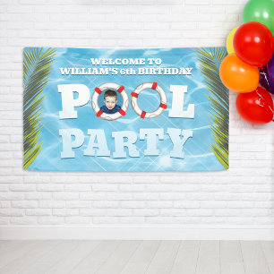 Bannière de fête de la piscine - Décor de fête d'a