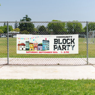 Bannière de fête de quartier