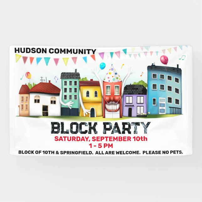 Bannière de fête de quartier (Horizontal)