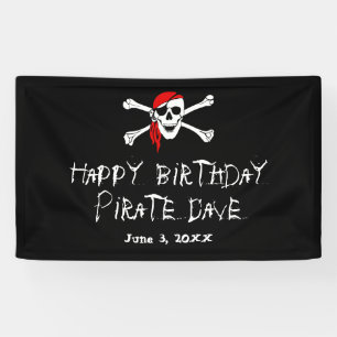 Bannière de fête du Parti pirate Crâne et os crois