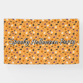 Bannière de fête Halloween effrayante – Nuit hanté