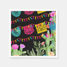 Bannière de fête mexicaine serviette en papier fle