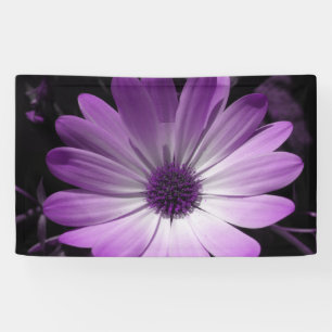 Bannière de fleurs pourpres