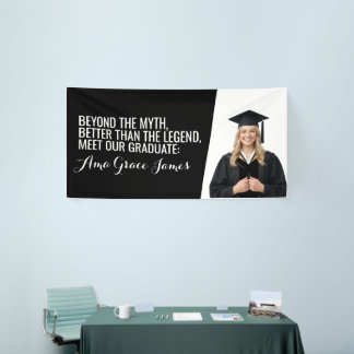 Bannière de fond de remise des diplômes en noir et