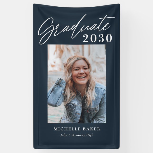 Bannière de graduation de couleur EDITABLE au char (Vertical)