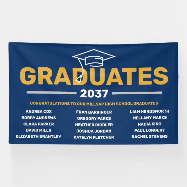 Bannière de graduation de quartier personnalisée (Horizontal)