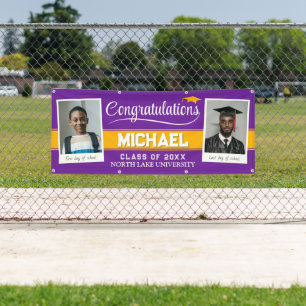 Bannière de graduation modifiable avec photos