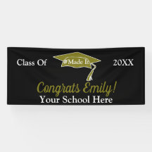 Bannière de graduation personnalisée - 2,5 po x 6
