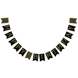 Bannière de jonction Gold Happy Birthday
