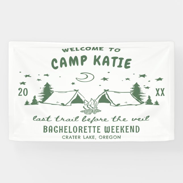 Bannière de la Bachelorette du Camping (Horizontal)