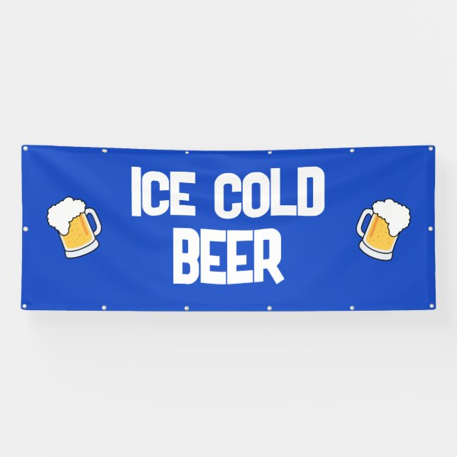 Bannière de la bière froide glacée (Horizontal)