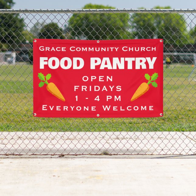 Bannière de la boîte alimentaire de l'église perso (En situation)