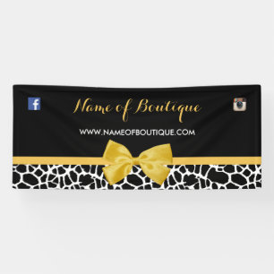 Bannière de la boutique au nœud jaune