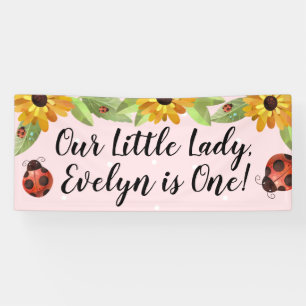 Bannière de la fête d'anniversaire de Floral Lad