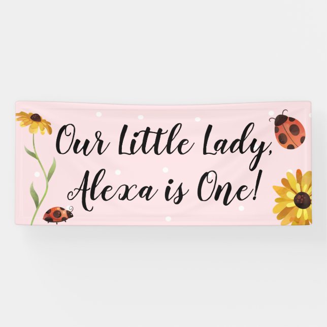 Bannière de la fête d'anniversaire de la Ladybug r (Horizontal)