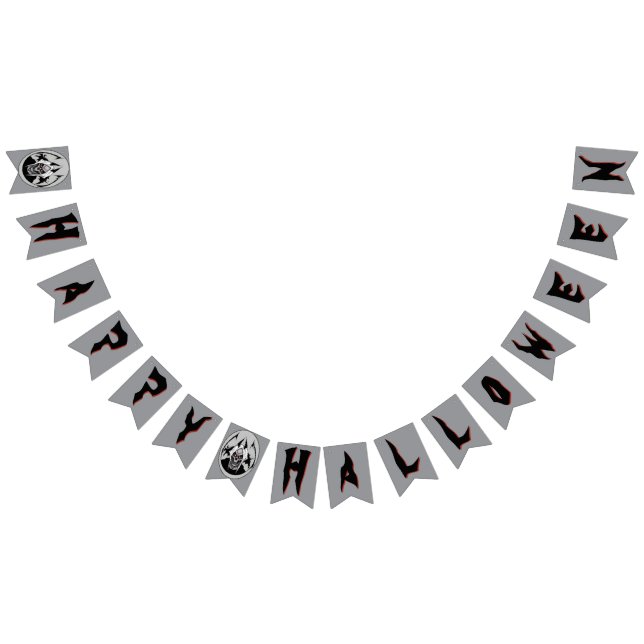 Bannière de la fête d'Halloween en faucheuse noire (Tout)