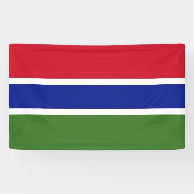 Bannière de la Gambie (Horizontal)