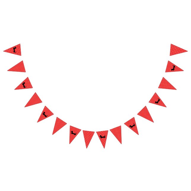 Bannière de la partie de Bund Red & White Dachshun (Tout)