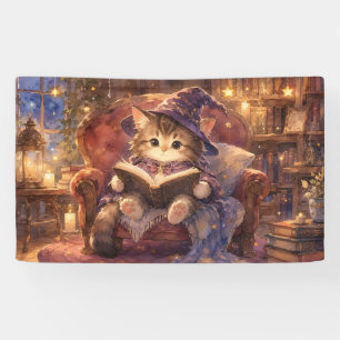 Bannière de lecture de chaton magicien