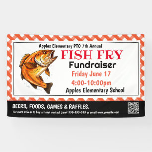 Bannière de l'église PTO PTA FISH fry
