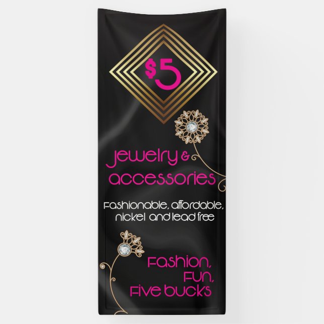 Bannière de l'événement des bijoux et accessoires  (Vertical)