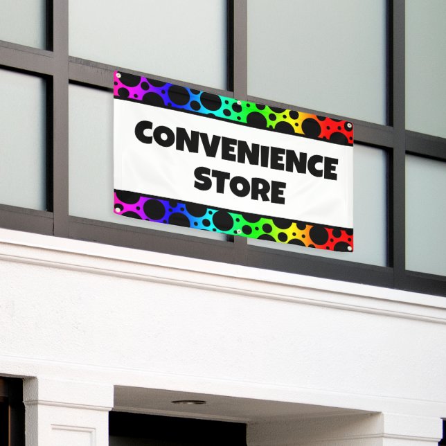 Bannière de magasin de commodité Rainbow (Bâtiment extérieur)