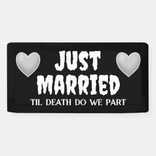 Bannière de mariage gothique