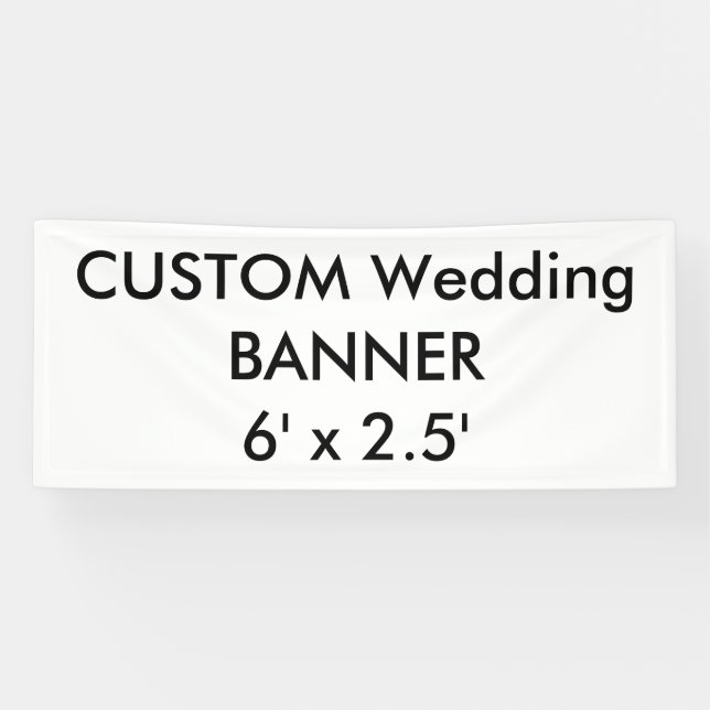 Bannière de mariage personnalisée 6' x 2,5' (Horizontal)