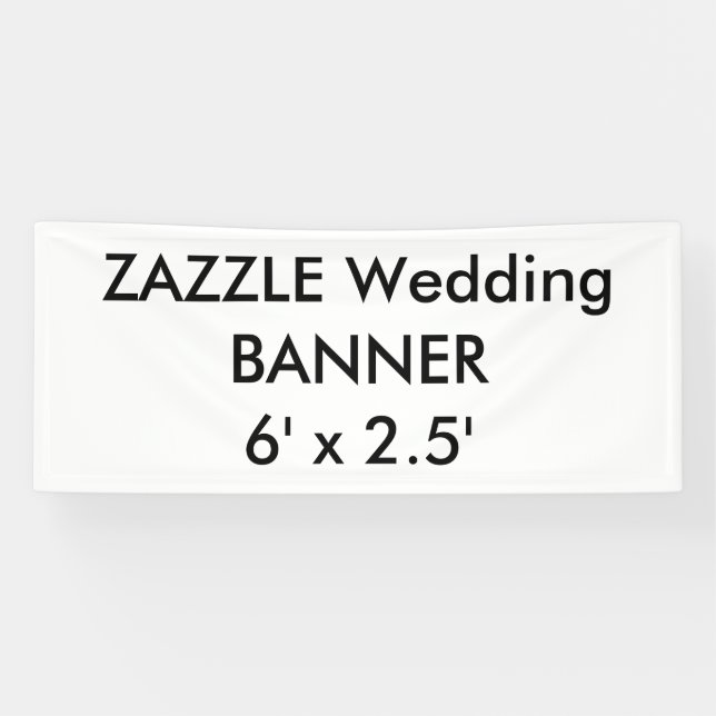 Bannière de mariage personnalisée 6' x 2,5' (Horizontal)