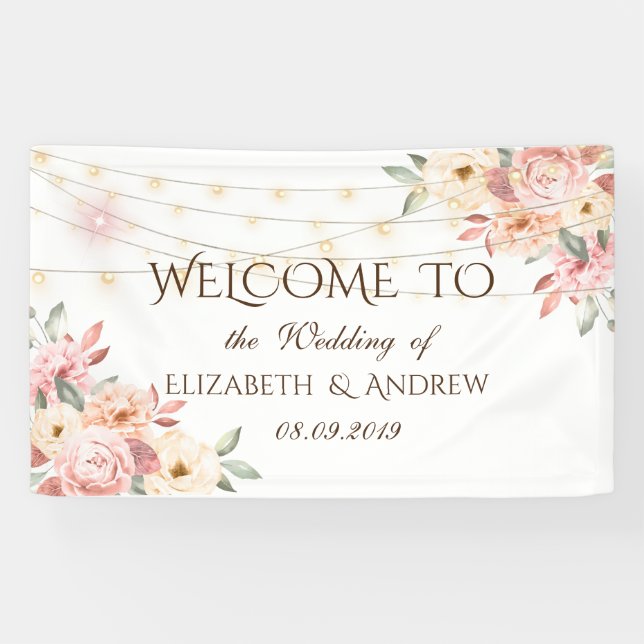 Bannière de Mariage Rustic Chic (Horizontal)