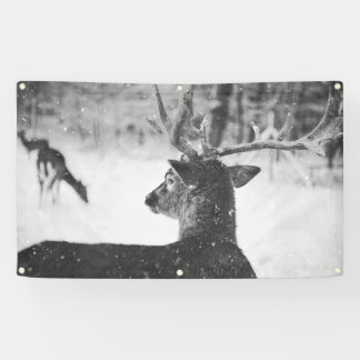 Bannière DE NEIGE AVEC GROMMETS