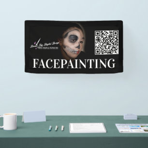 Bannière de peinture de visage pour entreprise d'é