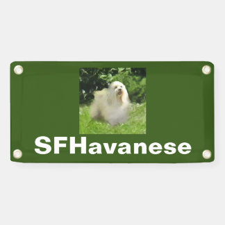 Bannière de petit Havanais personnalisable