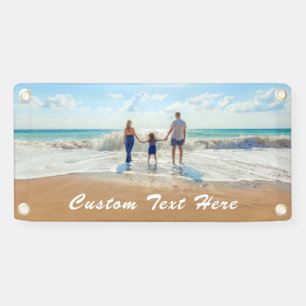 Bannière de photo personnalisée avec texte