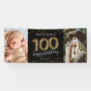 Bannière de photo pour 100e anniversaire heureux