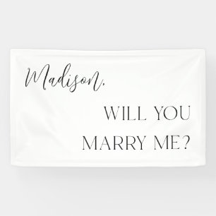 Bannière de proposition personnalisée romantique