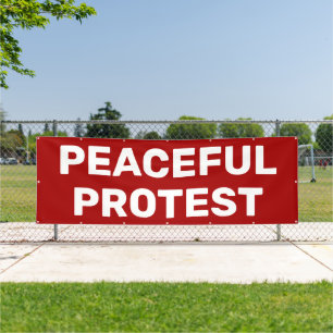 Bannière de protestation pacifique