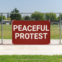 Bannière de protestation pacifique