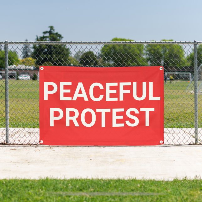 Bannière de protestation pacifique (Insitu)