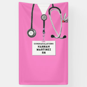 Bannière de remise de diplôme d'infirmière en soin