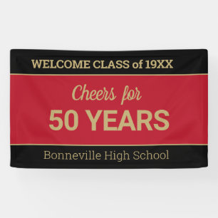 Bannière de réunion de classe personnalisée de 50 