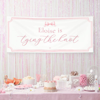 Bannière de ruban rose modifiable pour la cérémoni