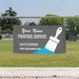 Bannière de service de peinture avec coup de pince