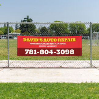Bannière de signalisation personnalisée pour garag