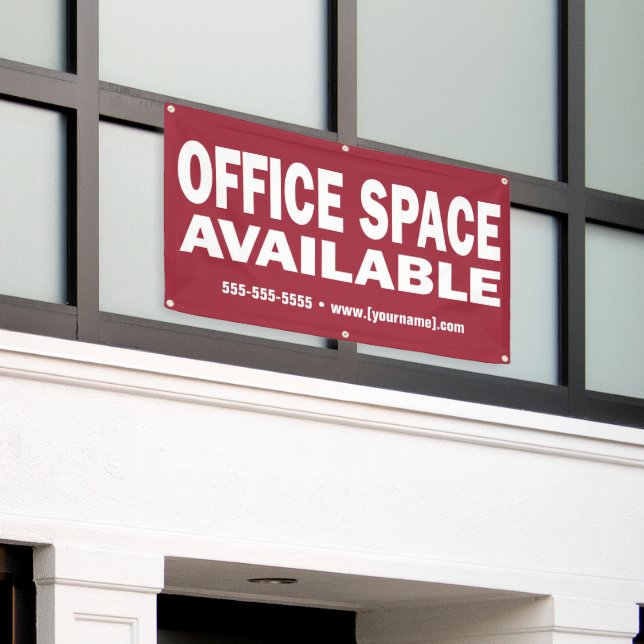 Bannière de signes Office Space disponible (Bâtiment extérieur)
